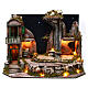 Nativity scene setting village with starry sky 75x40x50 cm for 10-12 cm characters s1