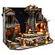 Nativity scene setting village with starry sky 75x40x50 cm for 10-12 cm characters s3