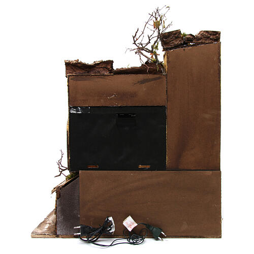 Scenografia, styl neapolitański, niebo, młyn wodny, 60x50x65 cm, szopka 10-12 cm 4