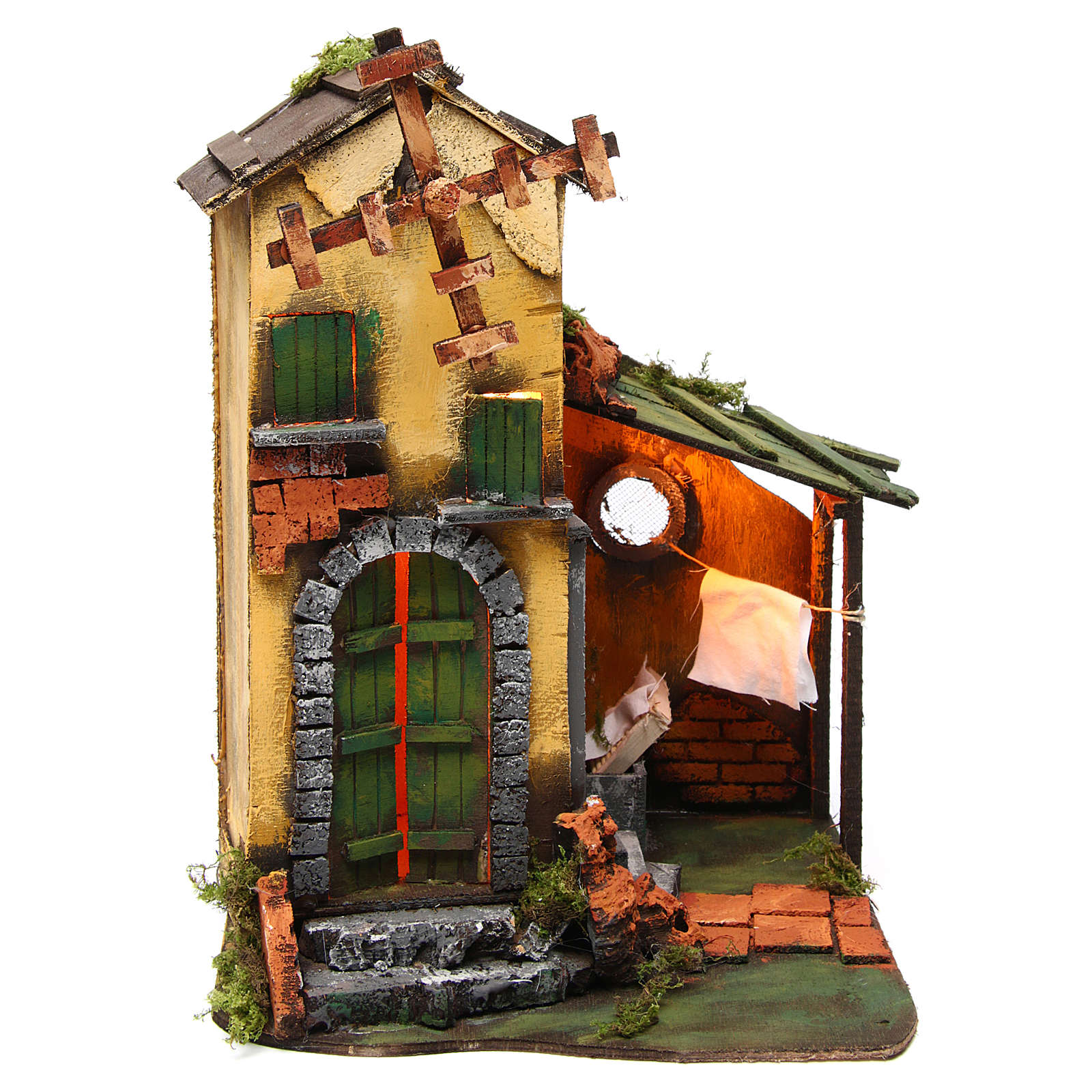 Windmühle mit Waschküche 25x25x30 cm für 8-10 cm Krippe | Online