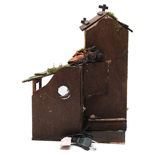 Nativity scene setting windmill with laundry tools 25x25x30 cm for 8-10 cm characters 4
