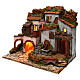Nativity scene setting Neapolitan village with fountain 60x40x50 cm for 6-8 cm characters s2