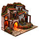 Nativity scene setting Neapolitan village with fountain 60x40x50 cm for 6-8 cm characters s3