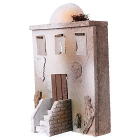 Frontale casa orientale con scala per presepe da 10 cm - 30x20x15