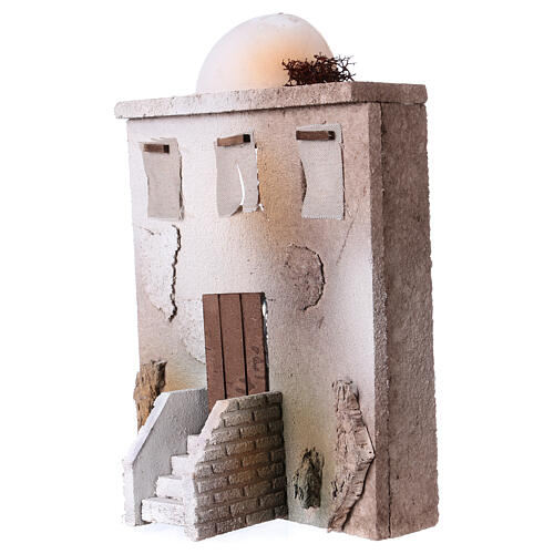 Przód domu orientalnego ze schodami, do szopki 10 cm, 30x20x15 2