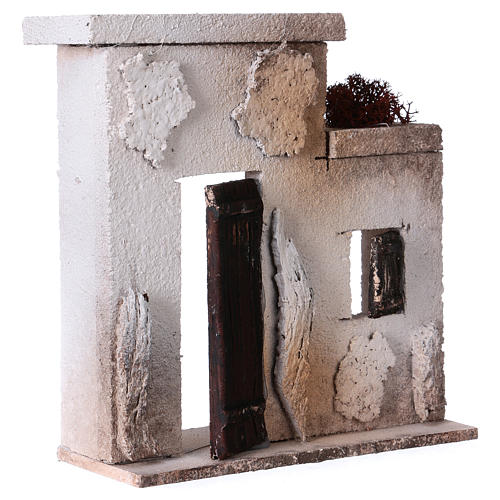 Oriental style house front for 10 cm nativity scene, 15x15x5 cm 3
