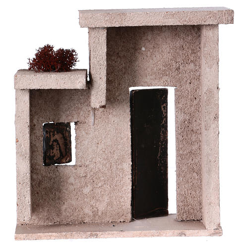 Oriental style house front for 10 cm nativity scene, 15x15x5 cm 4