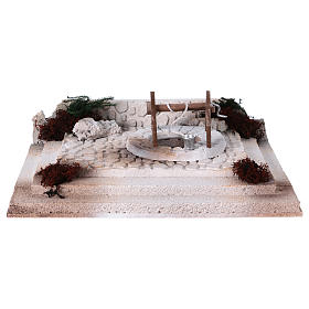 Arabian style square with well for Nativity Scene 8-10cm, 10x30x20 cm