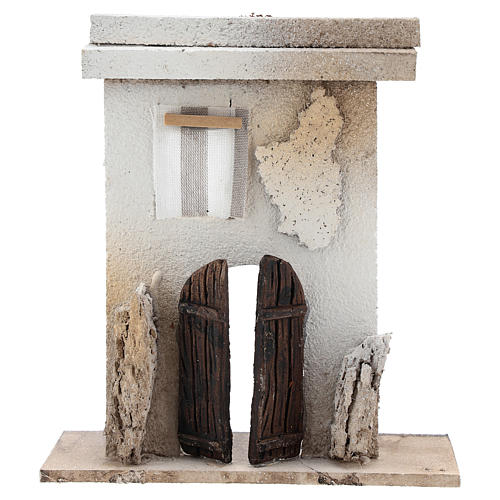 Cork house front 15x10x5 cm for 7 cm nativity scene 1