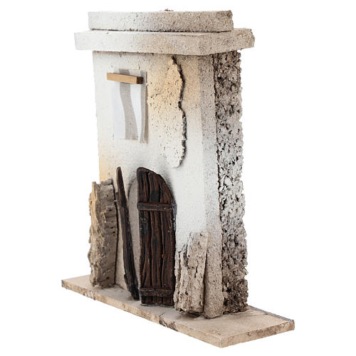 Cork house front 15x10x5 cm for 7 cm nativity scene 2