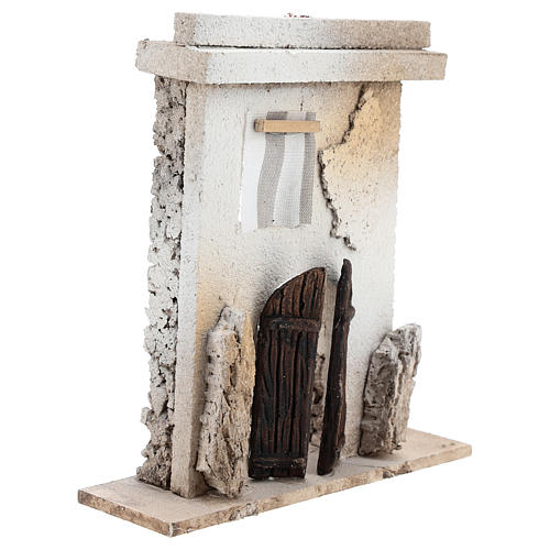 Cork house front 15x10x5 cm for 7 cm nativity scene 3