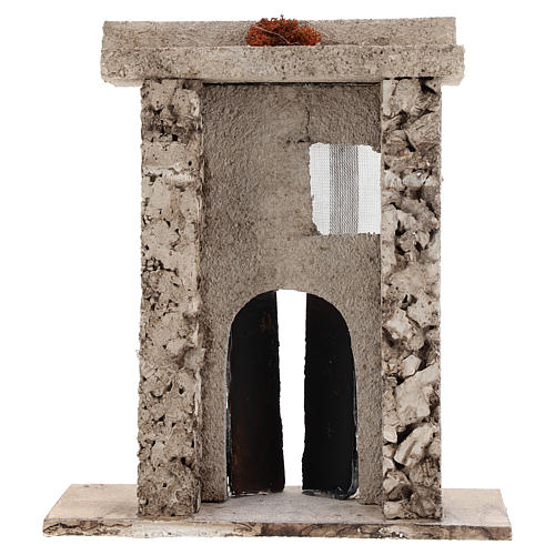 Cork house front 15x10x5 cm for 7 cm nativity scene 4