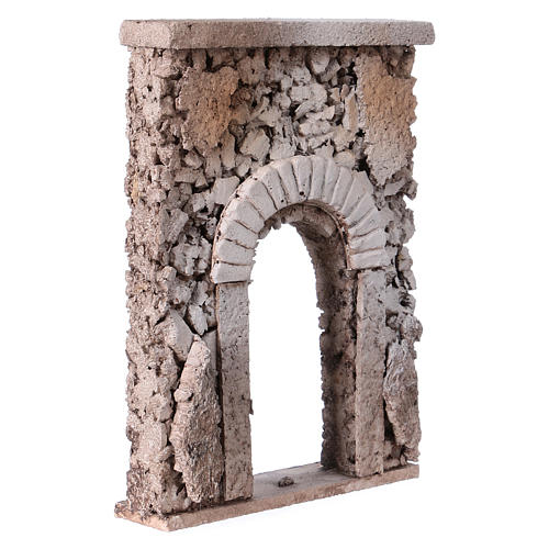 House front with arch 20x15x5 cm for 10 cm nativity scene 3