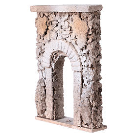 Facciata casa con arco cm 20x15x5 per personaggi di 10 cm