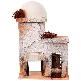 Small arabian style house front for 7 cm nativity scene, 15x15x5 cm