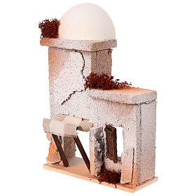 Small arabian style house front for 7 cm nativity scene, 15x15x5 cm