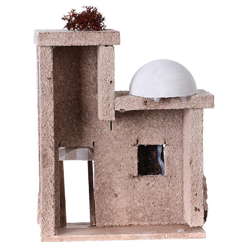 Small arabian style house front for 7 cm nativity scene, 15x15x5 cm 4