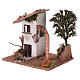 Rustic house in wood and cork for Nativity scene 15x20x15 cm s2