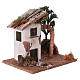 Rustic house in wood and cork for Nativity scene 15x20x15 cm s3