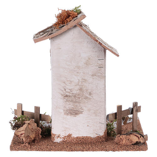 Casetta per presepe rustica 20x20x15 cm 4