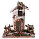 Casa estilo rústico miniatura para presépio 20x20x15 cm s1