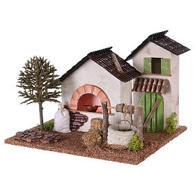Farm oven for Nativity scene 20x25x20 cm