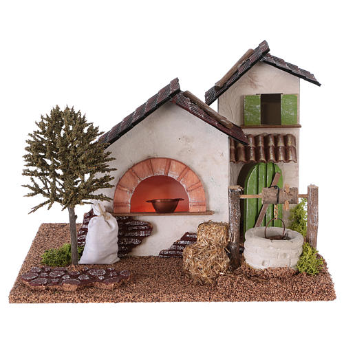 Farm oven for Nativity scene 20x25x20 cm 1