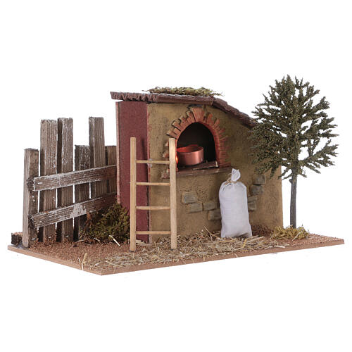 Oven in resin for Nativity scene 15x25x15 cm 3