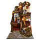Nativity Rustic Hill Village Lights Grotto Fountain with Pump 45x50x70 cm s1