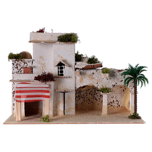 Casa estilo árabe miniatura para presépio 20x20x30 cm 1