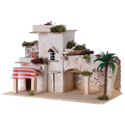 Casa estilo árabe miniatura para presépio 20x20x30 cm 2