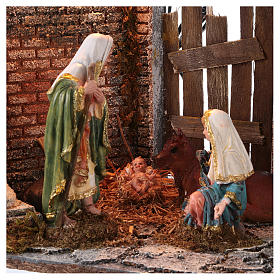 Temple with lights for Nativity scene 45x30x40 cm