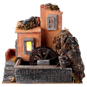 Watermill 30x30x20 cm for Neapolitan Nativity Scene