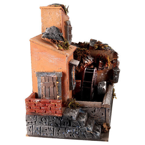 Mulino ad acqua 30x30x20 cm presepe napoletano 4