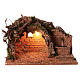 Neapolitan Nativity Scene stable with fountain 15x42x30 cm s1