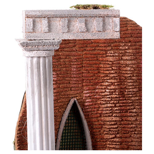Tempel für neapolitanische Krippe, 55x35x20 cm 10