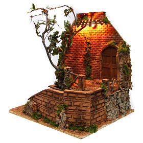 Belén napolitano: Aldea con fuente para belén 40x35x40 cm belén napolitano