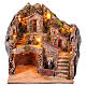 Borgo per presepe con fontana e luci 35x30x30 cm presepe napoletano s1