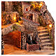Borgo per presepe con fontana e luci 35x30x30 cm presepe napoletano s2