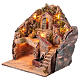 Borgo per presepe con fontana e luci 35x30x30 cm presepe napoletano s3