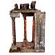 Tempio rustico con colonne 40x30x35 cm presepe napoletano s4