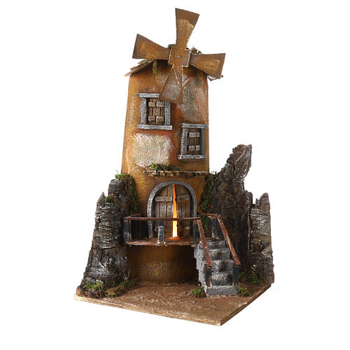 Windmill for Neapolitan Nativity scene 45x30x30 cm 3
