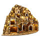 Aldeia tradicional presépio Nápoles forno, luzes, fonte de água, moinho 75x105x80 cm s4