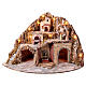 Village for Neapolitan Nativity scene with lights, mill and fire 60x85x60 cm s1