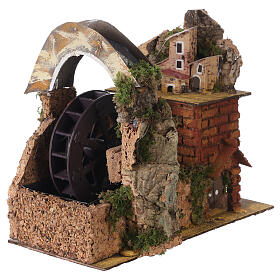 Watermill with water pump for Nativity Scene 22x15x23 cm