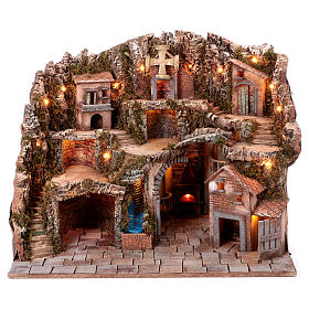 Borgo per presepe Napoletano 70x85x60 cm