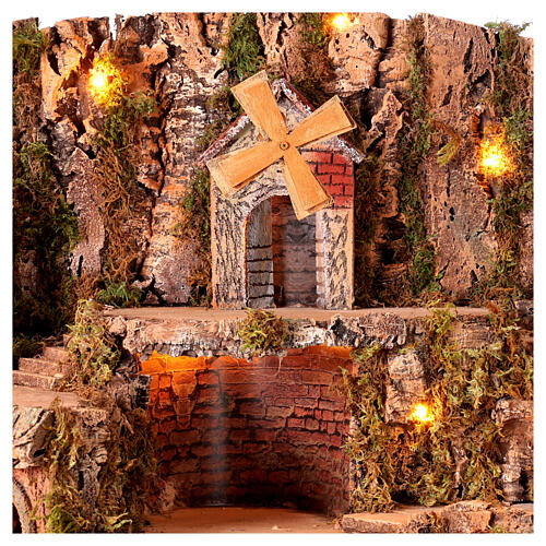 Village setting for Neapolitan Nativity scene 70x85x55 cm 2