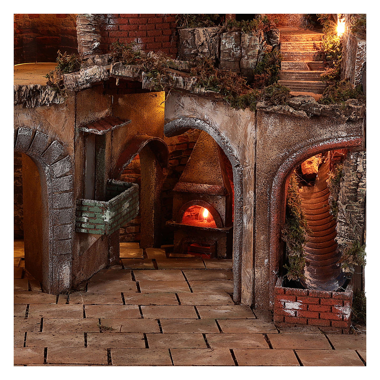 Maisonnette Crèche Napolitaine En Résine Et Bois - Décor Artisanat Italien (modèle B)