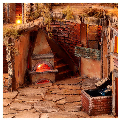 Ambientazione presepiale napoletana 70x85x55 cm 6