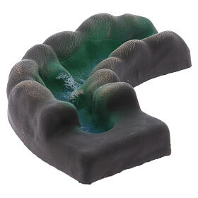 Zakręt rzeki w prawo do szopki, z korka, 5x15x15 cm